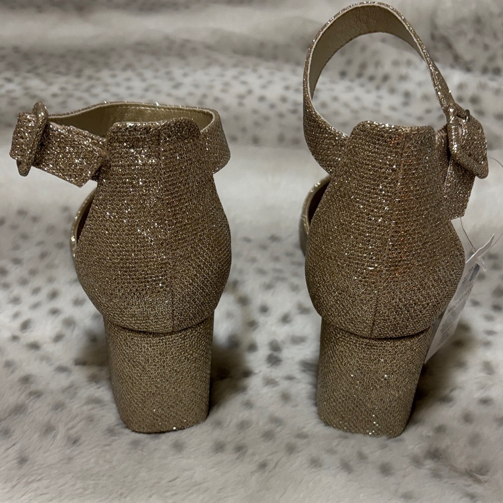 Hosio Glittering Gold Women's Heels - Picture 5 of 8